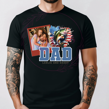 Custom Fathers Day Fishing T-Shirt